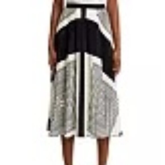 NWOT Nancy Yang Pleated Geometric Skirt, Size M - Picture 3 of 12